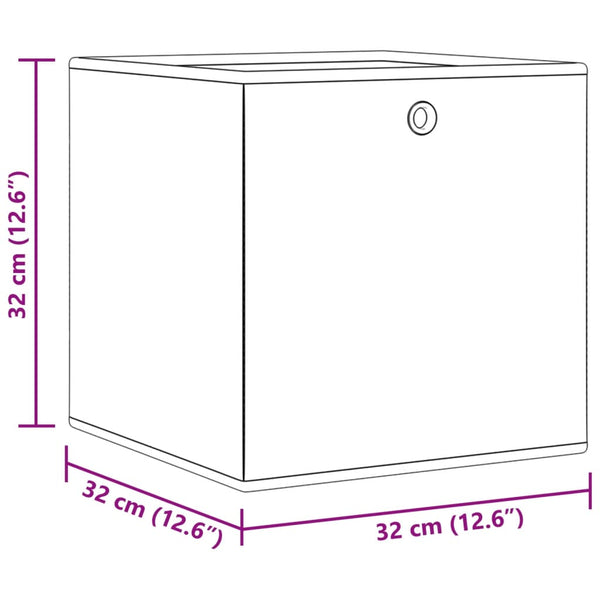Faltboxen 10er Set Creme 32x32x32 cm