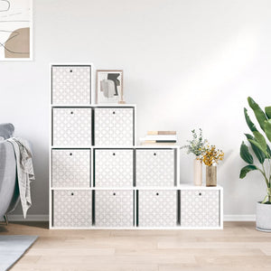Faltboxen 10er Set Creme 32x32x32 cm