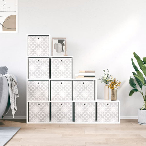 Faltboxen 10er Set Creme 32x32x32 cm