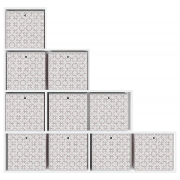 Faltboxen 10er Set Creme 32x32x32 cm