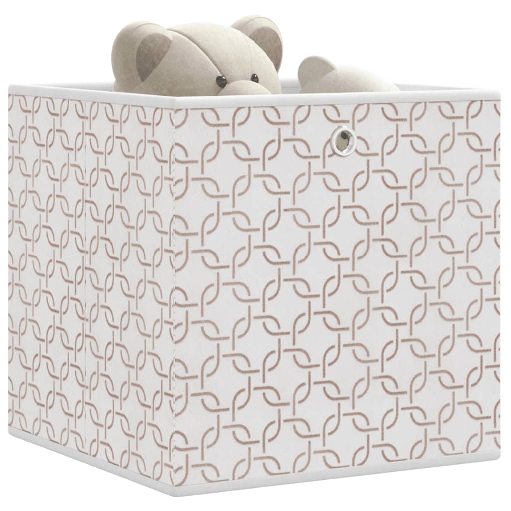 Faltboxen 10er Set Creme 32x32x32 cm