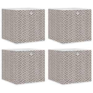 Faltboxen 4er Set Braun 32x32x32 cm