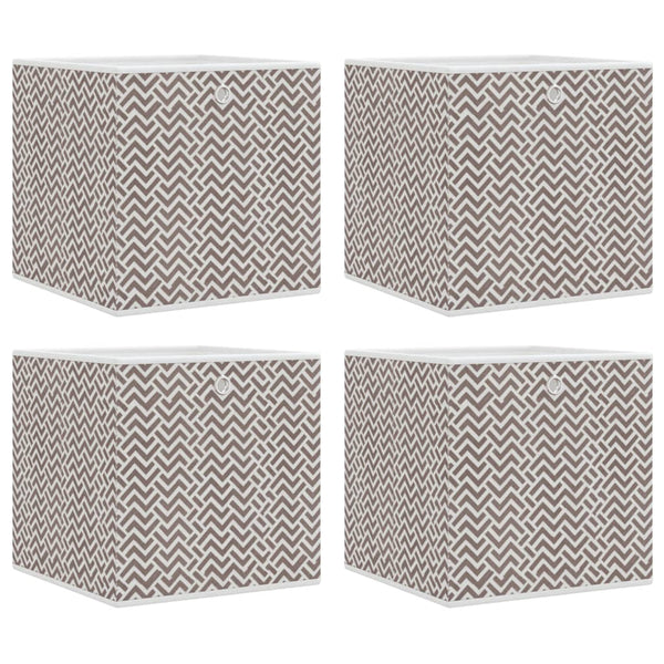 Faltboxen 4er Set Braun 32x32x32 cm