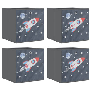 Faltboxen Grau 4er Set 32x32x32cm
