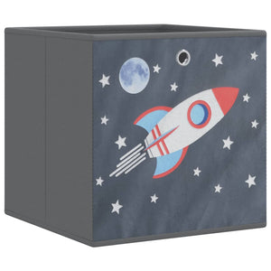 Faltboxen Grau 4er Set 32x32x32cm