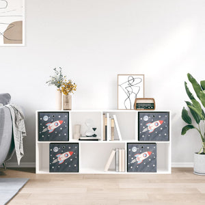 Faltboxen Grau 4er Set 32x32x32cm