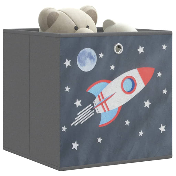 Faltboxen Grau 4er Set 32x32x32cm