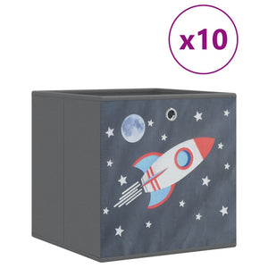 Faltboxen 10er Set Grau 32x32x32 cm