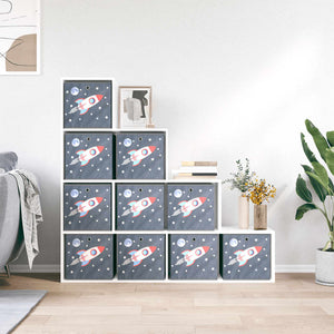 Faltboxen 10er Set Grau 32x32x32 cm