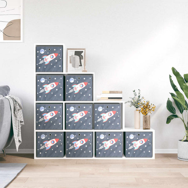 Faltboxen 10er Set Grau 32x32x32 cm
