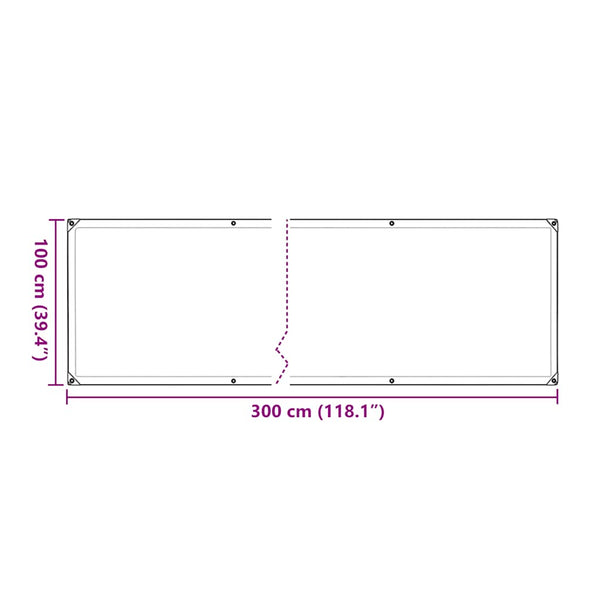 Pflanzenabdeckung 1x3m mit Ösen