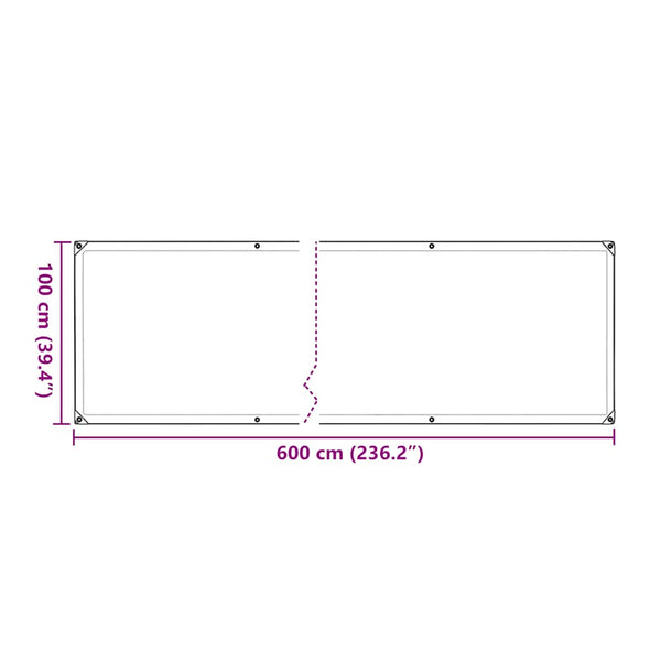Pflanzenabdeckung 1x6 m mit Ösen