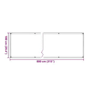 Pflanzenabdeckung 1x8 m mit Ösen