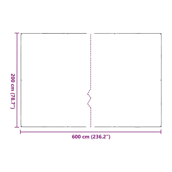 Pflanzenabdeckung 2x6 m mit Ösen