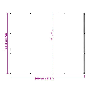 Pflanzenabdeckung 3x8 m mit Ösen