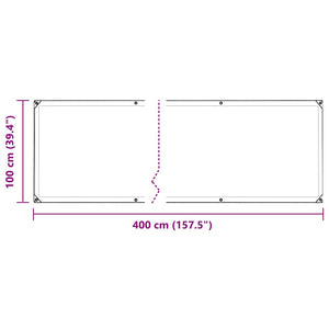 Pflanzenabdeckung 1x4 m mit Ösen