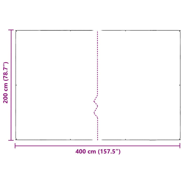 PVC Pflanzenabdeckung mit Ösen 2x4m