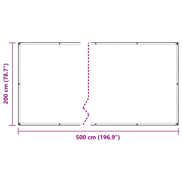 PVC Pflanzenabdeckung 2x5 m mit Ösen