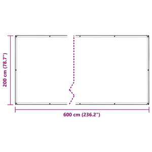PVC Pflanzenabdeckung 2x6 m mit Ösen
