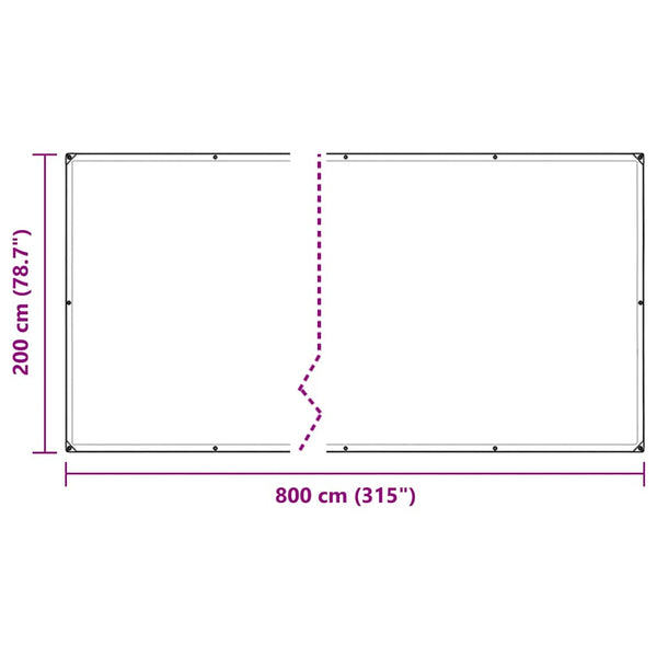PVC Pflanzenabdeckung 2x8m mit Ösen