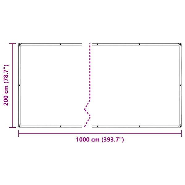 PVC Pflanzenabdeckung mit Ösen, 2x10 m