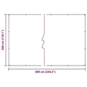 PVC Pflanzenabdeckung mit Ösen 3x6m