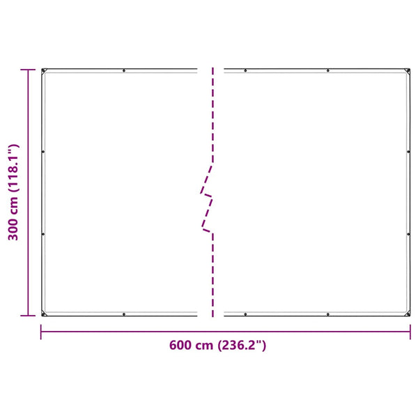 PVC Pflanzenabdeckung mit Ösen 3x6m