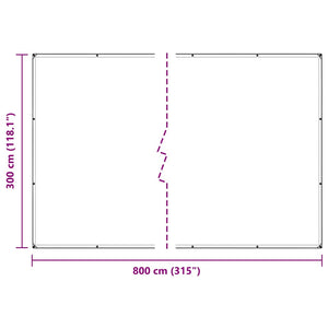 PVC Pflanzenabdeckung 3x8 m mit Ösen