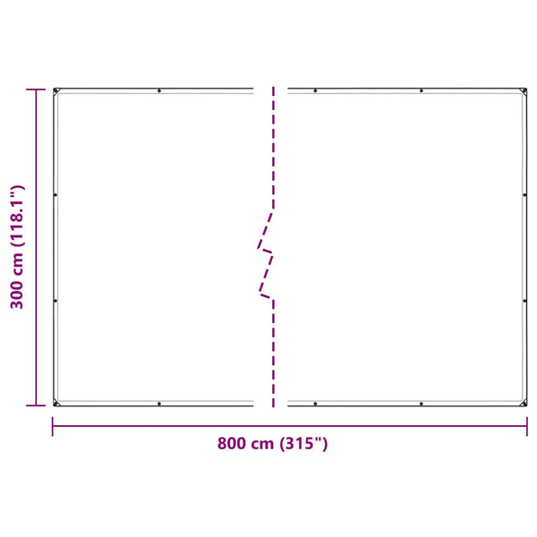 PVC Pflanzenabdeckung 3x8 m mit Ösen