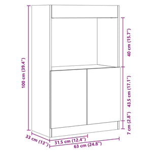 Highboard Sonoma Eiche 63x100 cm