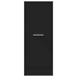 Schwarzer Apothekerschrank, 77,5cm hoch