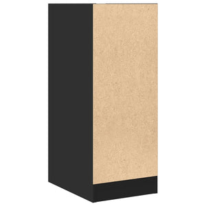 Schwarzer Apothekerschrank, 77,5cm hoch
