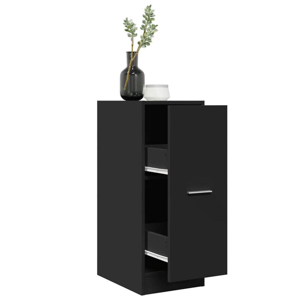 vidaXL Armoire de pharmacien Noir 30x41x77,5 cm Bois d'ingénierie