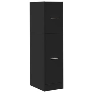 Schwarzer Apothekerschrank, 30x41x118 cm