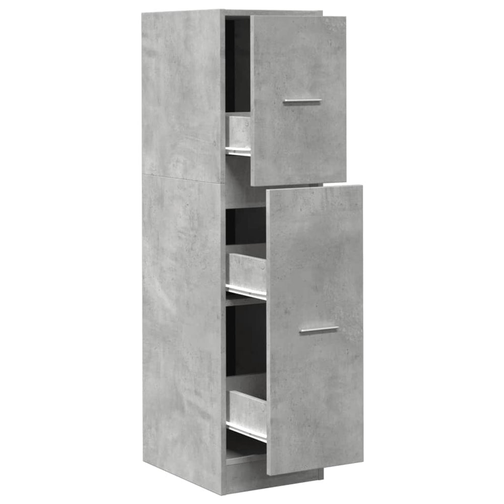 Apothekerschrank Betongrau, 118 cm hoch