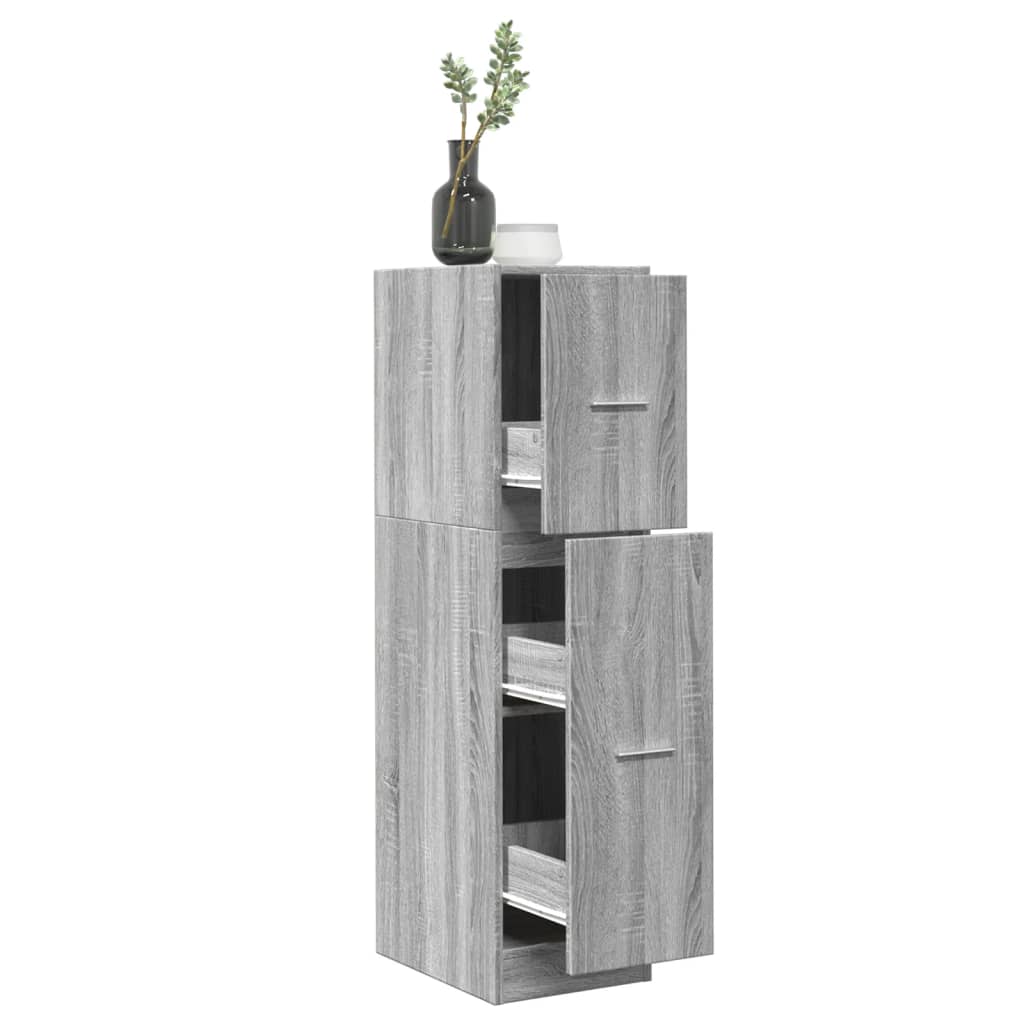 Apothekerschrank Betongrau, 118 cm hoch