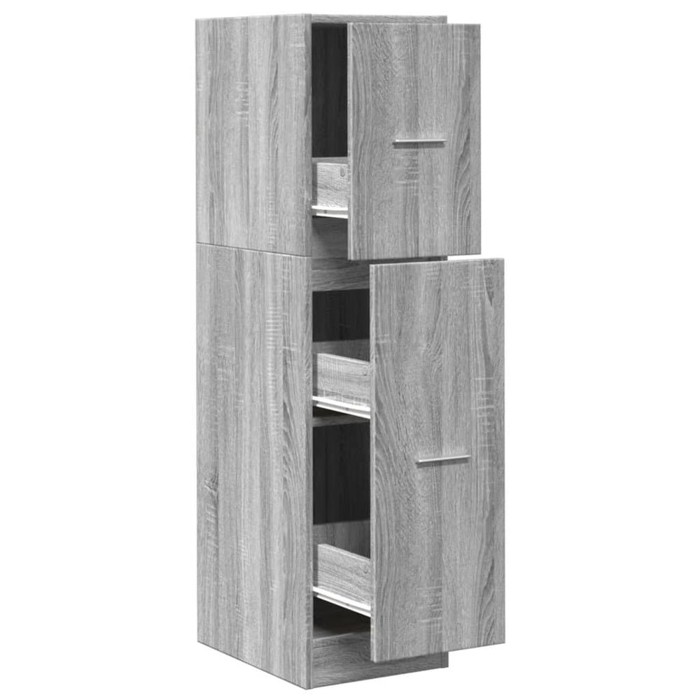 Apothekerschrank Grau Sonoma 30x41x118 cm