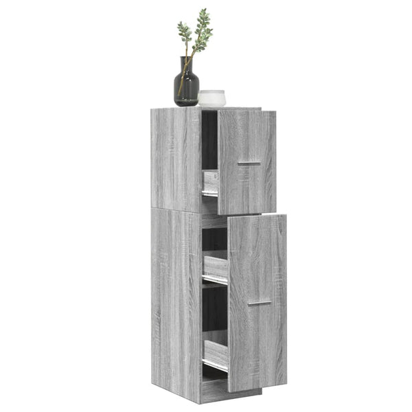 Apothekerschrank Grau Sonoma 30x41x118 cm