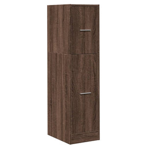 Apothekerschrank Braun Eichenoptik 30x41x118 cm