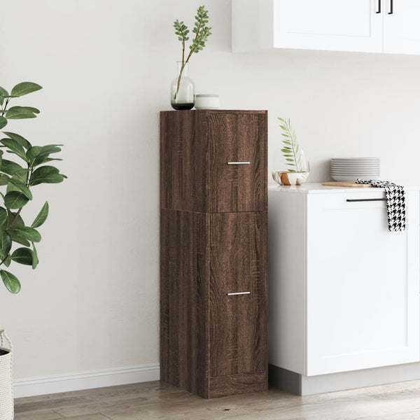 Apothekerschrank Braun Eichenoptik 30x41x118 cm