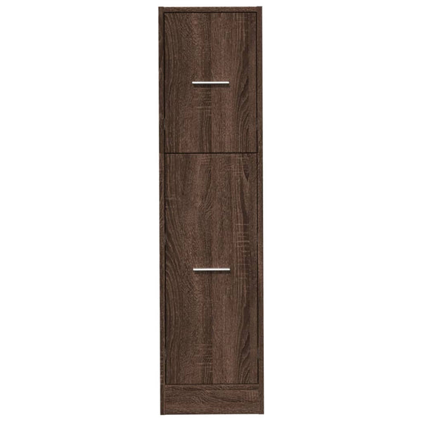 Apothekerschrank Braun Eichenoptik 30x41x118 cm