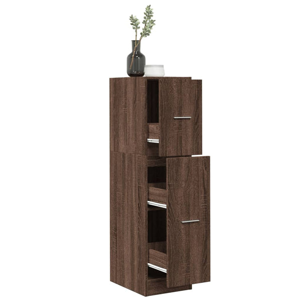Apothekerschrank Braun Eichenoptik 30x41x118 cm