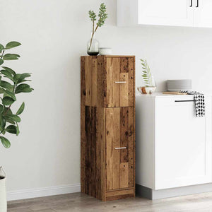Apothekerschrank Altholz-Optik, 118cm hoch