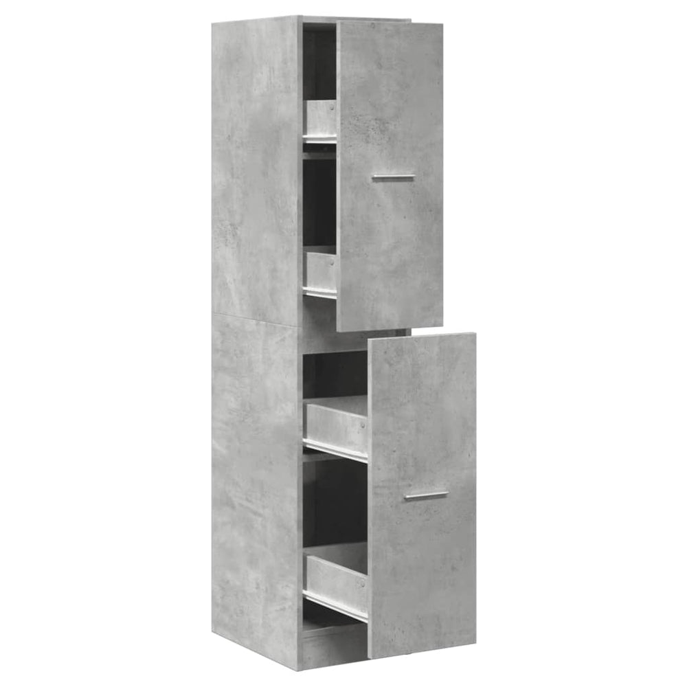 vidaXL Meuble de salle de bain gris béton 30x41x144,5 cm Bois d'ingénierie
