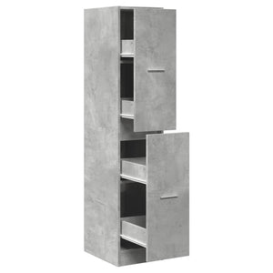 vidaXL Meuble de salle de bain gris béton 30x41x144,5 cm Bois d'ingénierie