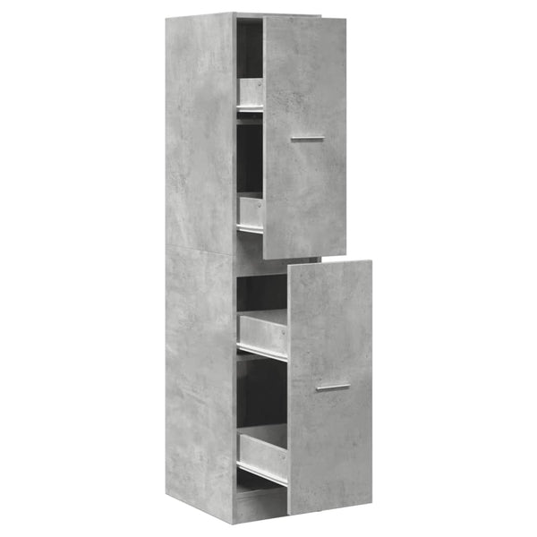 vidaXL Meuble de salle de bain gris béton 30x41x144,5 cm Bois d'ingénierie