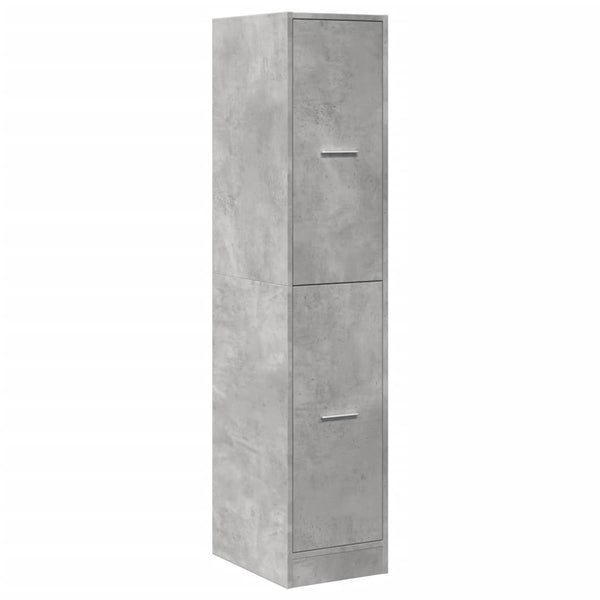 vidaXL Meuble de salle de bain gris béton 30x41x144,5 cm Bois d'ingénierie