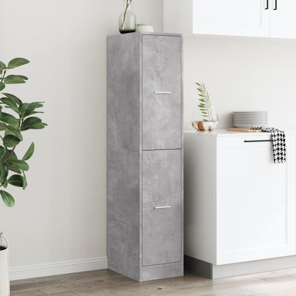 vidaXL Meuble de salle de bain gris béton 30x41x144,5 cm Bois d'ingénierie