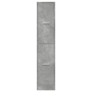 vidaXL Meuble de salle de bain gris béton 30x41x144,5 cm Bois d'ingénierie