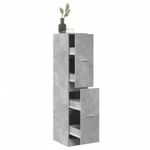 vidaXL Meuble de salle de bain gris béton 30x41x144,5 cm Bois d'ingénierie